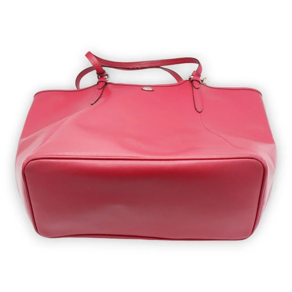 COACH PEYTON SHOULDER SATCHEL TRAVEL TOTE BAG PINK CROSSGRAIN LEATHER‎ F26103 - Picture 3 of 11